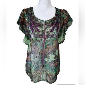 One world size L top blouse